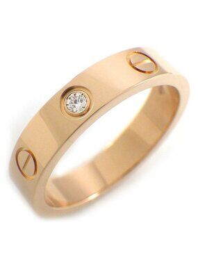 Cartier Ring Love Small Model SM Diamond 18k Pink Gold